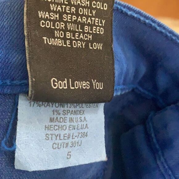 FLYING MONKEY‎ BLUE SKINNY JEANS SIZE 5 - Picture 5 of 7